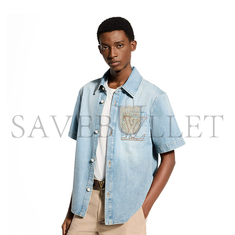 L0vis Vvtt0n SHORT-SLEEVED De*1m SHIRT 1AGJOP